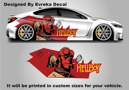 Hellboy Large Car Decal, Vinyl Graphic Car Wrap - Transform Your Ride with our Exclusive Hellboy Car Decals!