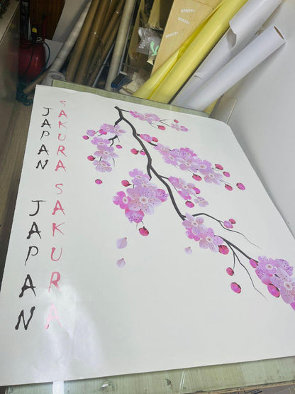 Sakura Cherry Blossom Car Livery, Japanese Theme Side Car Vinyl Livery, Universal Size