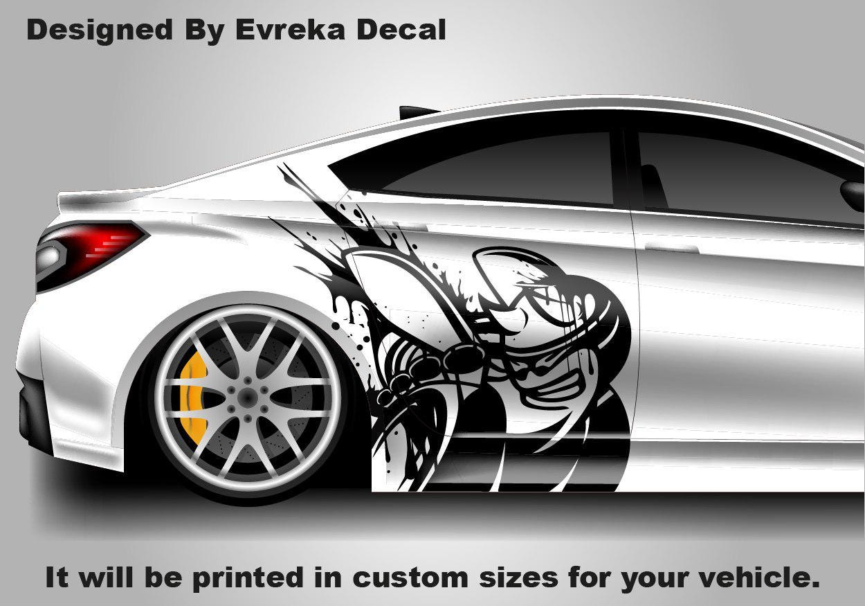 2 x Bumble Bee decal, INCLUDES Both Sides, kit for 2015-2020 Dodge Challenger Charger Hellcat SRT Scatpack Side Fender Vinyl Decal car decal