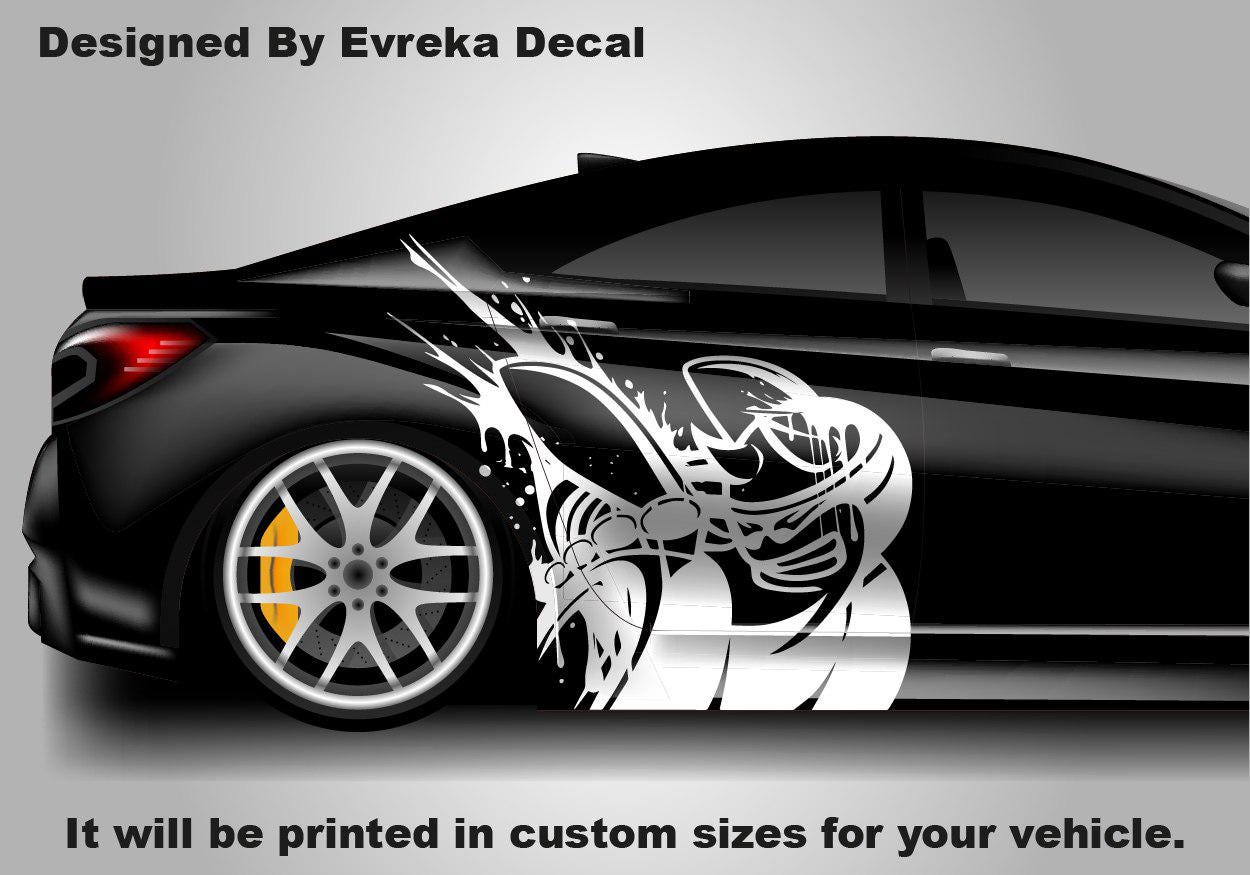 2 x Bumble Bee decal, INCLUDES Both Sides, kit for 2015-2020 Dodge Challenger Charger Hellcat SRT Scatpack Side Fender Vinyl Decal car decal