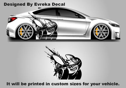 2 x Bumble Bee decal, INCLUDES Both Sides, kit for 2015-2020 Dodge Challenger Charger Hellcat SRT Scatpack Side Fender Vinyl Decal car decal