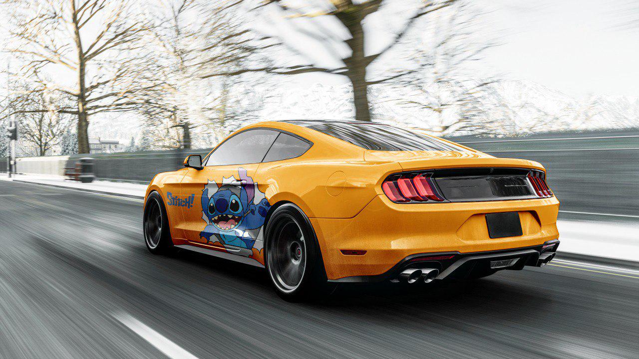 Stitch, Car Livery, Cast Vinyl Wrap, Universal Size, Car Wrap, Car Decal, Car Foil Design