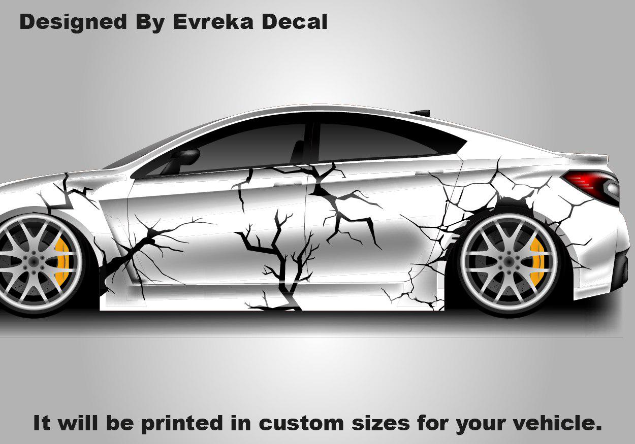 Paint Cracks Accent DIY Kit Car Decal Car Design Wrap Car Livery