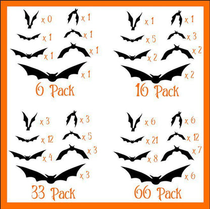 Halloween Bats Decal: Non-Toxic Outdoor Decor Vinyl Outdoor Livery, Design Decals