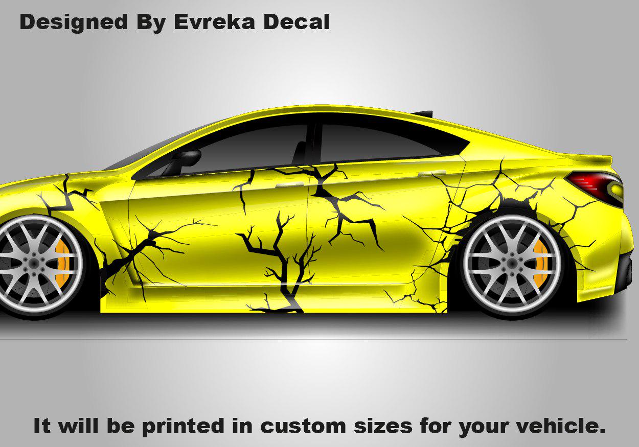 Paint Cracks Accent DIY Kit Car Decal Car Design Wrap Car Livery