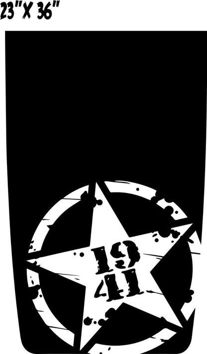 Military Hood Sticker for Jeep Wrangler Star Army Stripes Decal Vinyl Car Truck Waterproof Car Stickers jeep wrangler front hood decals