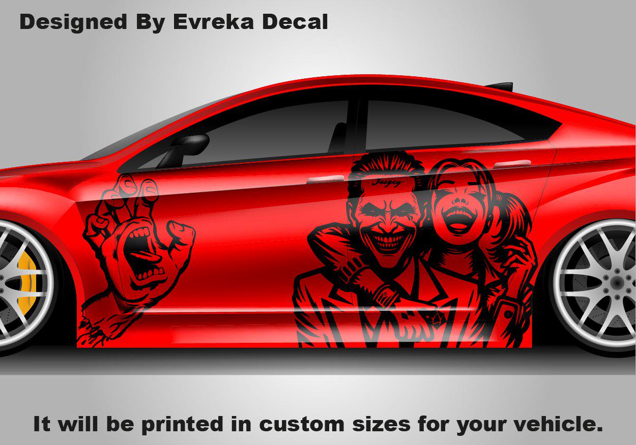 Harley Quinn Premium Customizable Vinyl Car Wrap - High-Quality Vehicle Wraps for Cars, Trucks, SUVs - Durable, Weather-Resistant Auto Wraps