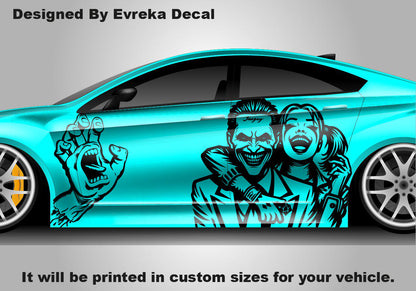 Harley Quinn Premium Customizable Vinyl Car Wrap - High-Quality Vehicle Wraps for Cars, Trucks, SUVs - Durable, Weather-Resistant Auto Wraps