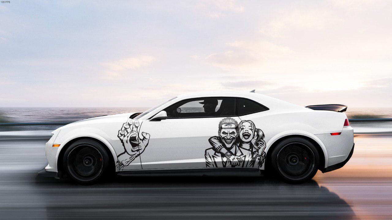 Harley Quinn Premium Customizable Vinyl Car Wrap - High-Quality Vehicle Wraps for Cars, Trucks, SUVs - Durable, Weather-Resistant Auto Wraps