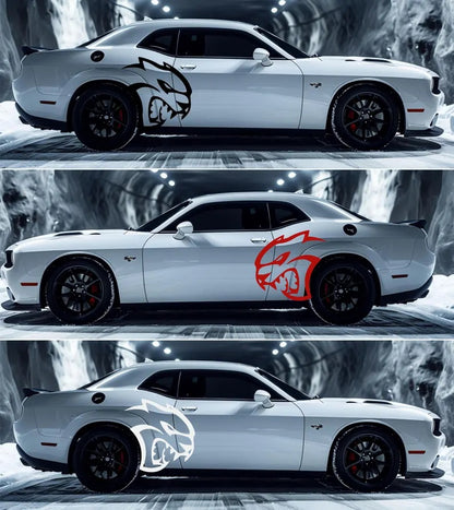 2x Oversized Hellcat Decal, Vinyl Wrap, Graphics, Charger, Challenger, SRT, Mopar - Evreka Decal